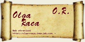 Olga Raca vizit kartica